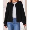 imageBTFBM Womens Chunky Knit Fall Cardigan 2025 Winter Long Sleeve Button Down Soft Loose Cropped Sweater OuterwearBlack