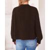 imageBTFBM Womens Chunky Knit Fall Cardigan 2025 Winter Long Sleeve Button Down Soft Loose Cropped Sweater OuterwearCoffee