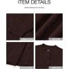 imageBTFBM Womens Chunky Knit Fall Cardigan 2025 Winter Long Sleeve Button Down Soft Loose Cropped Sweater OuterwearCoffee