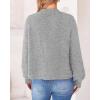 imageBTFBM Womens Chunky Knit Fall Cardigan 2025 Winter Long Sleeve Button Down Soft Loose Cropped Sweater OuterwearGrey