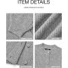 imageBTFBM Womens Chunky Knit Fall Cardigan 2025 Winter Long Sleeve Button Down Soft Loose Cropped Sweater OuterwearGrey
