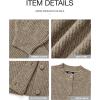 imageBTFBM Womens Chunky Knit Fall Cardigan 2025 Winter Long Sleeve Button Down Soft Loose Cropped Sweater OuterwearKhaki