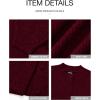 imageBTFBM Womens Chunky Knit Fall Cardigan 2025 Winter Long Sleeve Button Down Soft Loose Cropped Sweater OuterwearWine Red