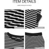 imageBTFBM Womens Striped Knit Sets 2 Piece Outfits 2025 Summer Short Sleeve Tops Elastic Waist Shorts Lounge Sets PocketsBlack White