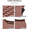 imageBTFBM Womens Striped Knit Sets 2 Piece Outfits 2025 Summer Short Sleeve Tops Elastic Waist Shorts Lounge Sets PocketsPink Coffee