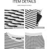imageBTFBM Womens Striped Knit Sets 2 Piece Outfits 2025 Summer Short Sleeve Tops Elastic Waist Shorts Lounge Sets PocketsWhite Black