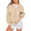 imageBTFBM Womens Zip Up Hoodies Long Sleeve Fashion Sweatshirt Fleece Y2K Hooded Jacket 2025 Trendy Fall Winter ClothesApricot