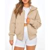 imageBTFBM Womens Zip Up Hoodies Long Sleeve Fashion Sweatshirt Fleece Y2K Hooded Jacket 2025 Trendy Fall Winter ClothesApricot