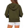 imageBTFBM Womens Zip Up Hoodies Long Sleeve Fashion Sweatshirt Fleece Y2K Hooded Jacket 2025 Trendy Fall Winter ClothesArmy Green