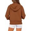 imageBTFBM Womens Zip Up Hoodies Long Sleeve Fashion Sweatshirt Fleece Y2K Hooded Jacket 2025 Trendy Fall Winter ClothesBrown