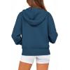 imageBTFBM Womens Zip Up Hoodies Long Sleeve Fashion Sweatshirt Fleece Y2K Hooded Jacket 2025 Trendy Fall Winter ClothesDark Blue
