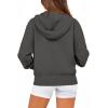 imageBTFBM Womens Zip Up Hoodies Long Sleeve Fashion Sweatshirt Fleece Y2K Hooded Jacket 2025 Trendy Fall Winter ClothesDark Grey
