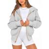 imageBTFBM Womens Zip Up Hoodies Long Sleeve Fashion Sweatshirt Fleece Y2K Hooded Jacket 2025 Trendy Fall Winter ClothesGrey