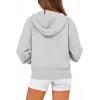 imageBTFBM Womens Zip Up Hoodies Long Sleeve Fashion Sweatshirt Fleece Y2K Hooded Jacket 2025 Trendy Fall Winter ClothesGrey