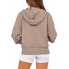 imageBTFBM Womens Zip Up Hoodies Long Sleeve Fashion Sweatshirt Fleece Y2K Hooded Jacket 2025 Trendy Fall Winter ClothesGrey Khaki