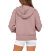 imageBTFBM Womens Zip Up Hoodies Long Sleeve Fashion Sweatshirt Fleece Y2K Hooded Jacket 2025 Trendy Fall Winter ClothesGrey Pink