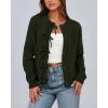 imageBTFBM Cardigan Sweaters for Women Trendy 2025 Fall Open Front Long Sleeve Button Down Bow Knot Cropped Lady JacketArmy Green