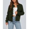 imageBTFBM Cardigan Sweaters for Women Trendy 2025 Fall Open Front Long Sleeve Button Down Bow Knot Cropped Lady JacketArmy Green