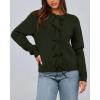 imageBTFBM Cardigan Sweaters for Women Trendy 2025 Fall Open Front Long Sleeve Button Down Bow Knot Cropped Lady JacketArmy Green