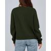 imageBTFBM Cardigan Sweaters for Women Trendy 2025 Fall Open Front Long Sleeve Button Down Bow Knot Cropped Lady JacketArmy Green