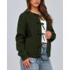 imageBTFBM Cardigan Sweaters for Women Trendy 2025 Fall Open Front Long Sleeve Button Down Bow Knot Cropped Lady JacketArmy Green