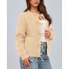 imageBTFBM Cardigan Sweaters for Women Trendy 2025 Fall Open Front Long Sleeve Button Down Bow Knot Cropped Lady JacketBeige