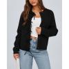 imageBTFBM Cardigan Sweaters for Women Trendy 2025 Fall Open Front Long Sleeve Button Down Bow Knot Cropped Lady JacketBlack