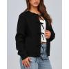 imageBTFBM Cardigan Sweaters for Women Trendy 2025 Fall Open Front Long Sleeve Button Down Bow Knot Cropped Lady JacketBlack
