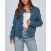 imageBTFBM Cardigan Sweaters for Women Trendy 2025 Fall Open Front Long Sleeve Button Down Bow Knot Cropped Lady JacketBlue