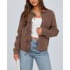 imageBTFBM Cardigan Sweaters for Women Trendy 2025 Fall Open Front Long Sleeve Button Down Bow Knot Cropped Lady JacketBrown