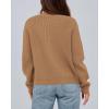 imageBTFBM Cardigan Sweaters for Women Trendy 2025 Fall Open Front Long Sleeve Button Down Bow Knot Cropped Lady JacketKhaki