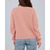 imageBTFBM Cardigan Sweaters for Women Trendy 2025 Fall Open Front Long Sleeve Button Down Bow Knot Cropped Lady JacketPink