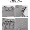 imageBTFBM Women Summer 2 Piece Sets Airport Outfits Ruffle Cap Sleeve Quarter Zip Top Wide Leg Pants Lounge Set TracksuitsGrey