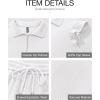 imageBTFBM Women Summer 2 Piece Sets Airport Outfits Ruffle Cap Sleeve Quarter Zip Top Wide Leg Pants Lounge Set TracksuitsWhite