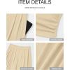 imageBTFBM Womens 2 Piece Outfits 2025 Summer V Neck Cap Sleeve Ruched Top and Wide Leg Pants Rib Knit Lounge Matching SetsApricot