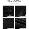 imageBTFBM Womens Button Down Denim Shirts Fall Lapel V Neck Lightweight Oversized Long Sleeve Thin Casual Blouse Tops PocketSolid Black