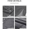 imageBTFBM Womens Button Down Denim Shirts Fall Lapel V Neck Lightweight Oversized Long Sleeve Thin Casual Blouse Tops PocketSolid Grey