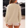 imageBTFBM Womens Casual Long Sleeve Sweaters Crew Neck Oversized Ribbed Knit Pullover Sweater 2025 Fall Winter Jumper TopsSolid Apricot