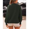 imageBTFBM Womens Casual Long Sleeve Sweaters Crew Neck Oversized Ribbed Knit Pullover Sweater 2025 Fall Winter Jumper TopsSolid Army Green