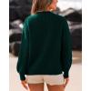 imageBTFBM Womens Casual Long Sleeve Sweaters Crew Neck Oversized Ribbed Knit Pullover Sweater 2025 Fall Winter Jumper TopsSolid Dark Green