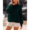 imageBTFBM Womens Casual Long Sleeve Sweaters Crew Neck Oversized Ribbed Knit Pullover Sweater 2025 Fall Winter Jumper TopsSolid Dark Green