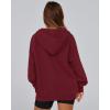 imageBTFBM Womens Oversized Hoodies Casual Fleece Long Sleeve V Neck Sweatshirts 2025 Trendy Spring Outfits Fall ClothesWine Red