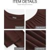 imageBTFBM Womens Spring Fashion 2025 Long Sleeve Boat Neck Mini Dress Slim Fit Party Club Short Tight Basic Bodycon DressesBrown