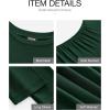 imageBTFBM Womens Spring Fashion 2025 Long Sleeve Boat Neck Mini Dress Slim Fit Party Club Short Tight Basic Bodycon DressesDark Green