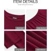 imageBTFBM Womens Spring Fashion 2025 Long Sleeve Boat Neck Mini Dress Slim Fit Party Club Short Tight Basic Bodycon DressesWine Red