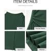 imageBTFBM Women Bodycon Maxi Dress Long Sleeve Back Slit Ruched Elegant Party Cocktail Formal Fall Wedding Guest DressesArmy Green
