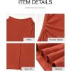 imageBTFBM Women Bodycon Maxi Dress Long Sleeve Back Slit Ruched Elegant Party Cocktail Formal Fall Wedding Guest DressesBrick Red