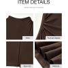imageBTFBM Women Bodycon Maxi Dress Long Sleeve Back Slit Ruched Elegant Party Cocktail Formal Fall Wedding Guest DressesDark Coffee