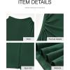 imageBTFBM Women Bodycon Maxi Dress Long Sleeve Back Slit Ruched Elegant Party Cocktail Formal Fall Wedding Guest DressesDark Green