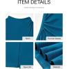 imageBTFBM Women Bodycon Maxi Dress Long Sleeve Back Slit Ruched Elegant Party Cocktail Formal Fall Wedding Guest DressesLake Blue